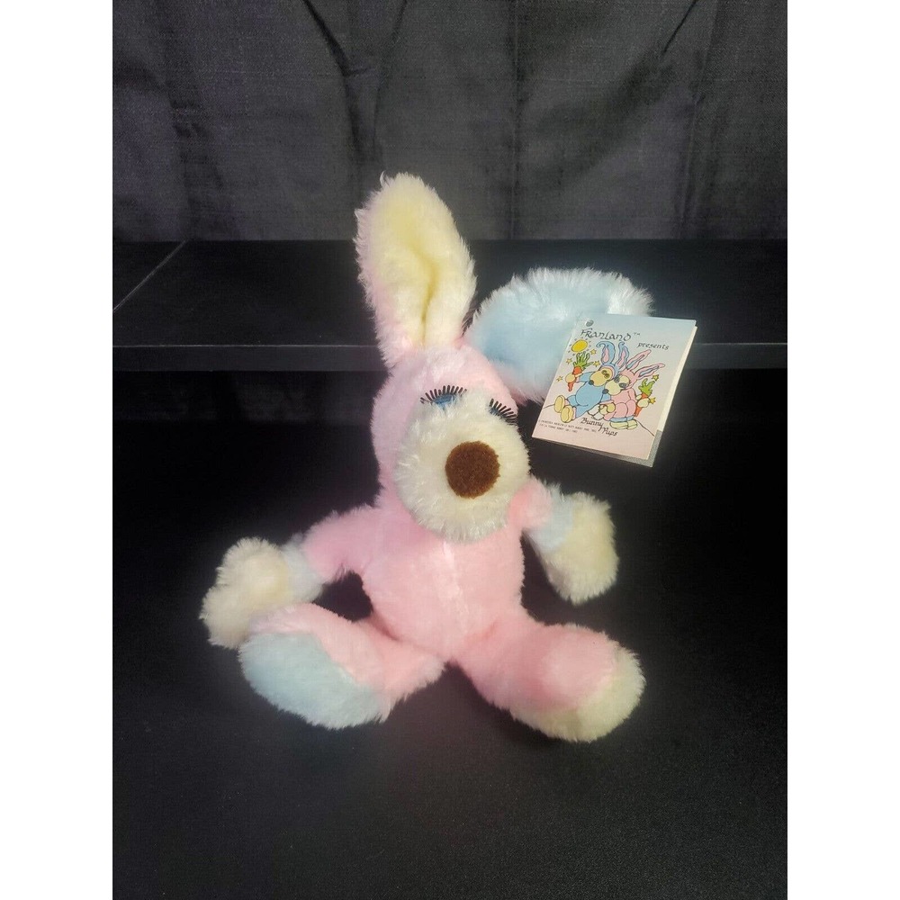 RARE Vintage Francesca Hoerlein 1982 Franland FiFi La Femme Bunny Pups Plush Tag